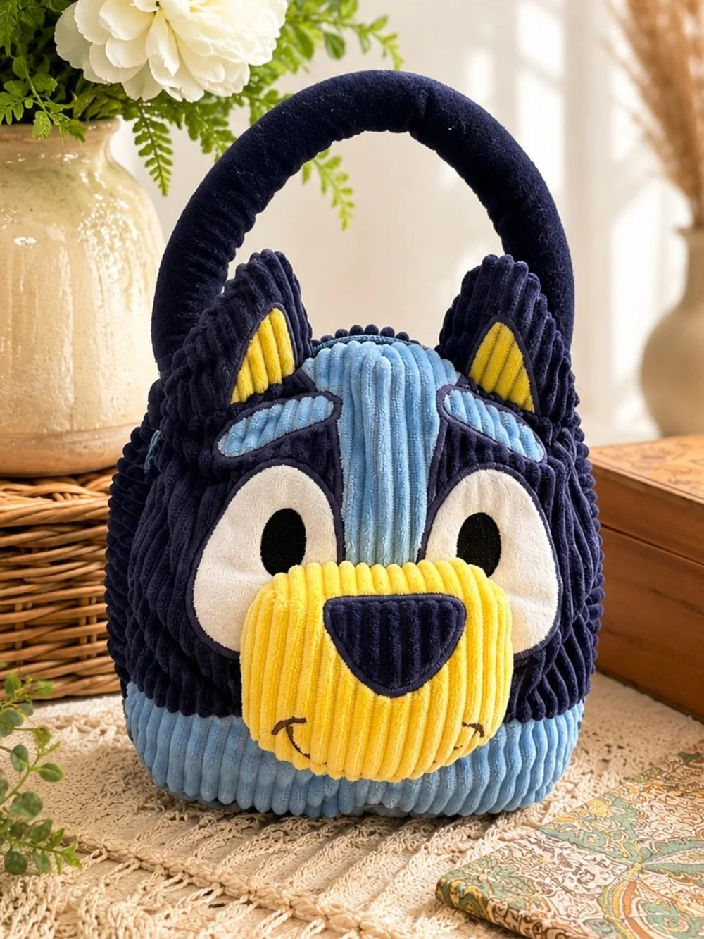 New Bluey Corduroy Handbag Purse Adorable Zips